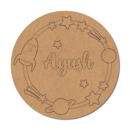 Space Nameplate MDF Design 18