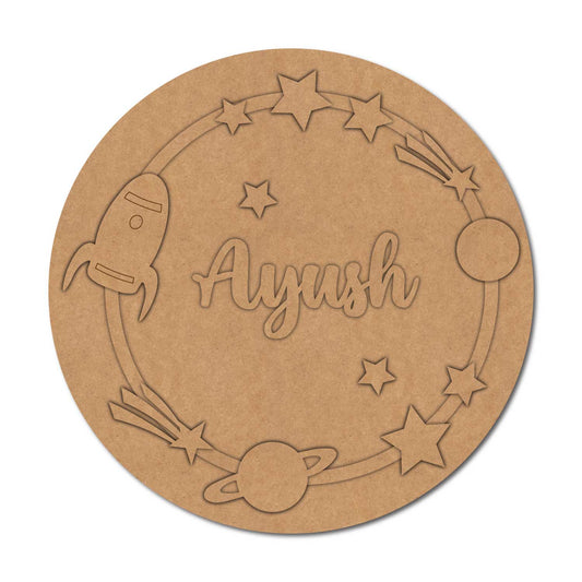 Space Nameplate MDF Design 18