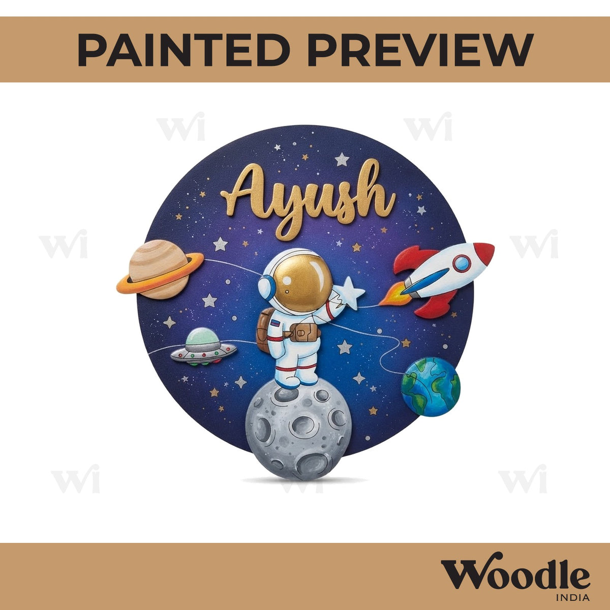Space Nameplate MDF Design 19
