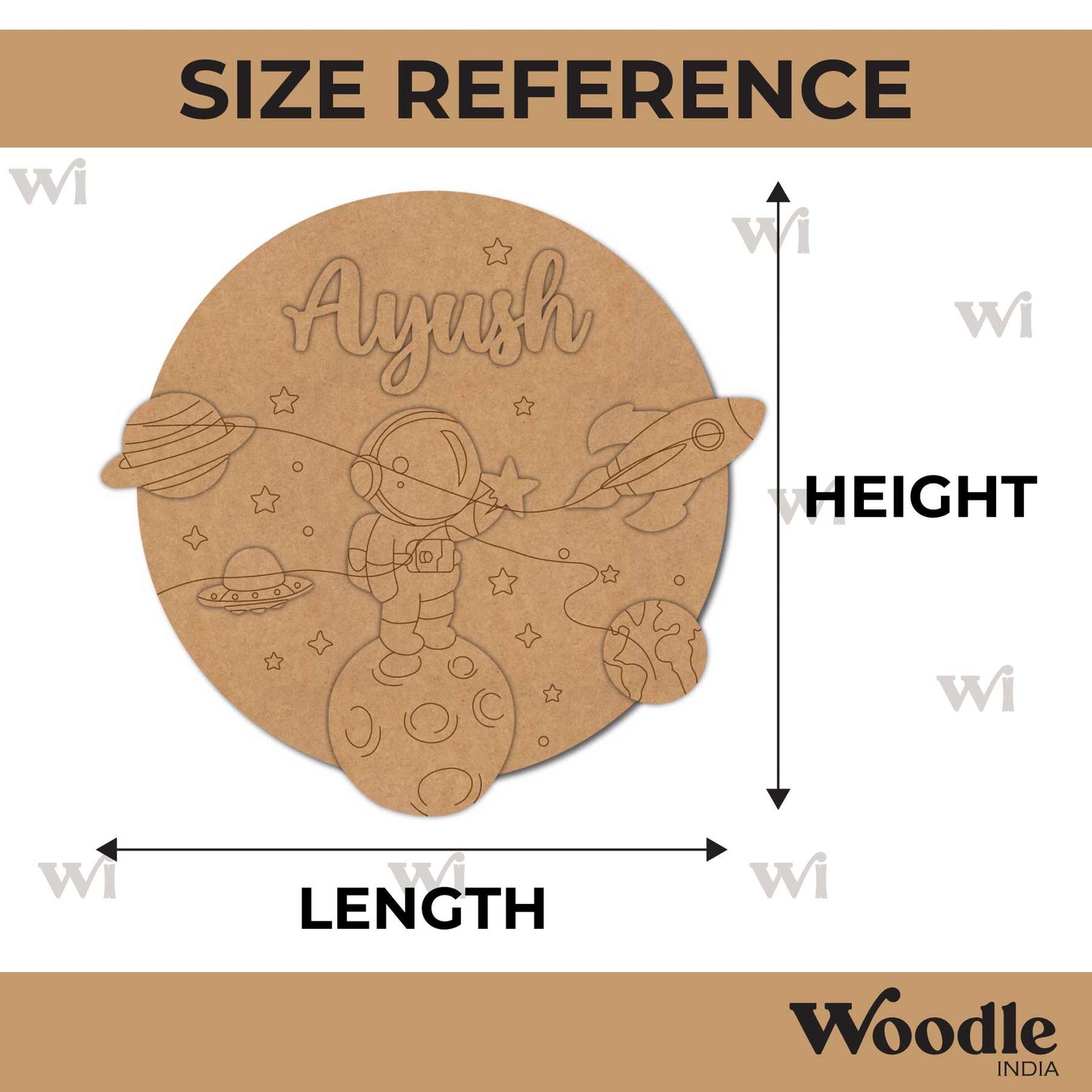 Space Nameplate MDF Design 19