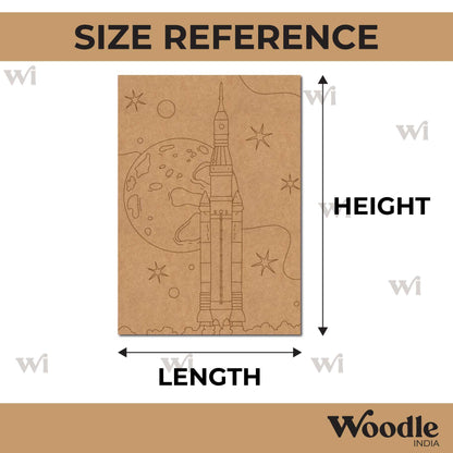 Space Rocket Pre Marked Base MDF Design 1