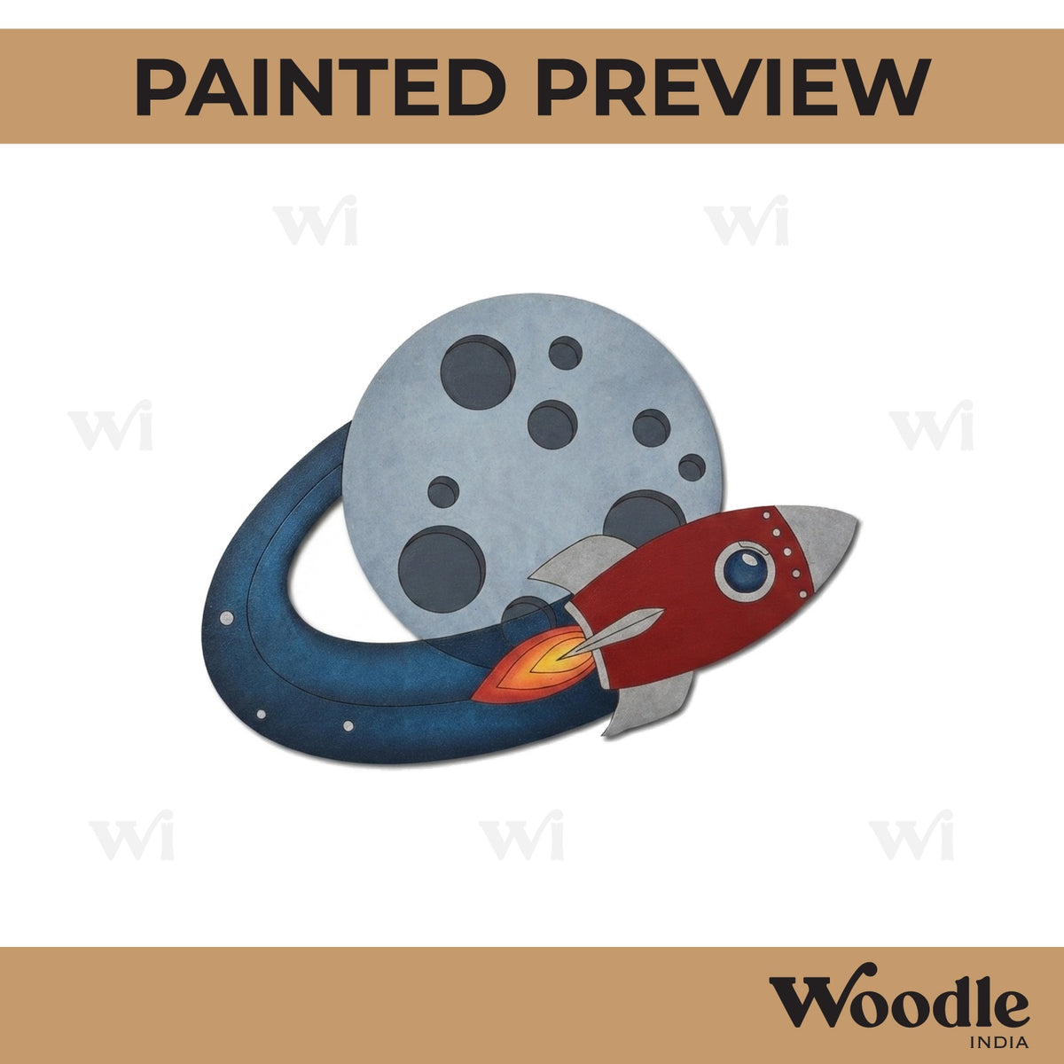 Space Rocket Pre Marked MDF Design 1