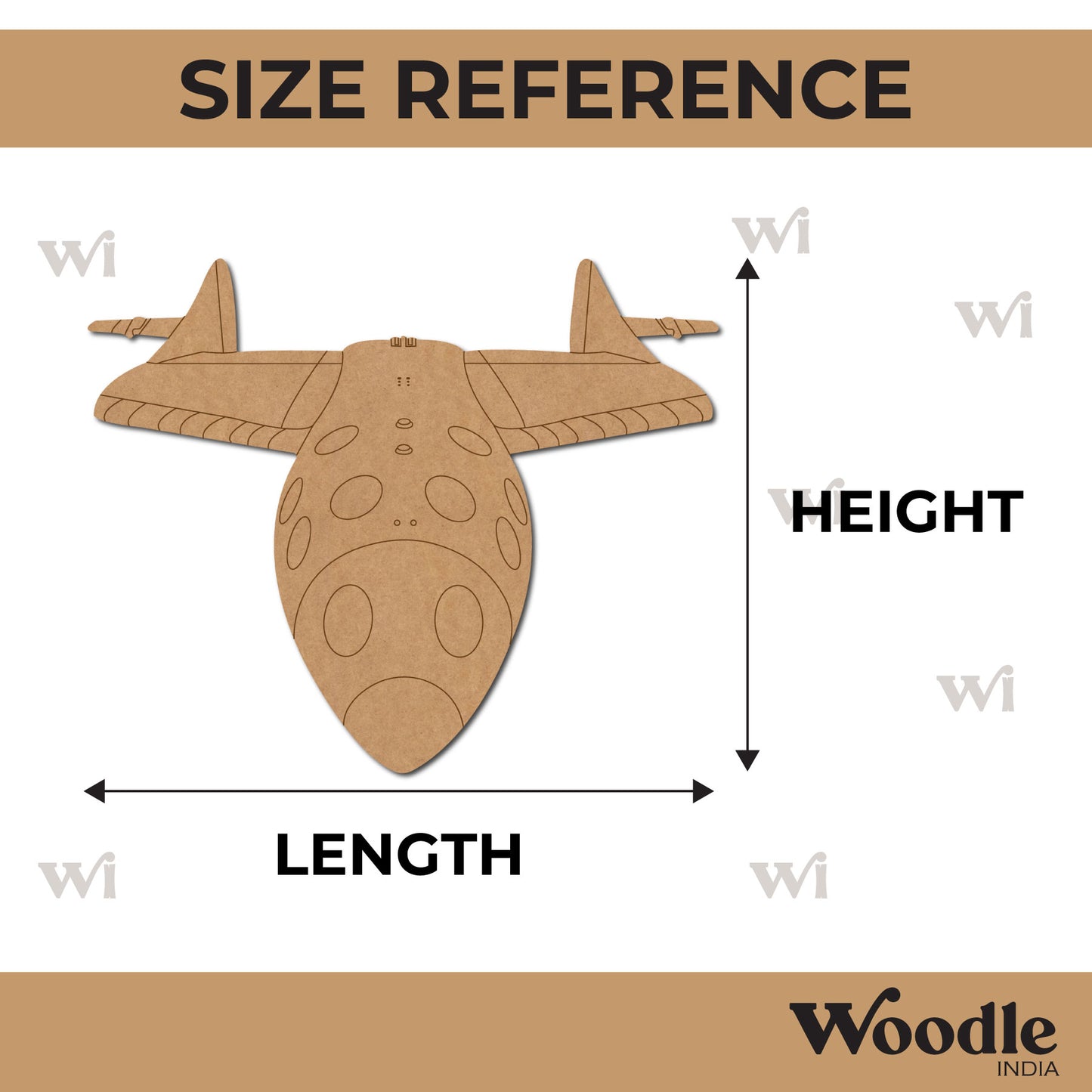 Space Ship Pre Marked MDF Design 1