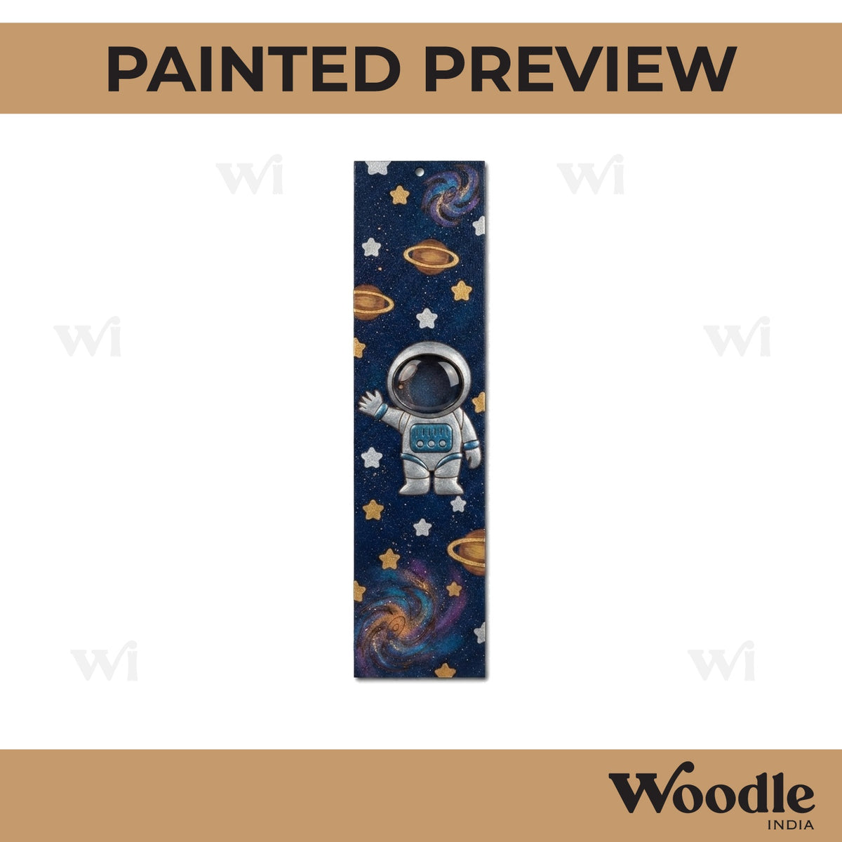 Space Theme Bookmark Pre Marked MDF Design 1