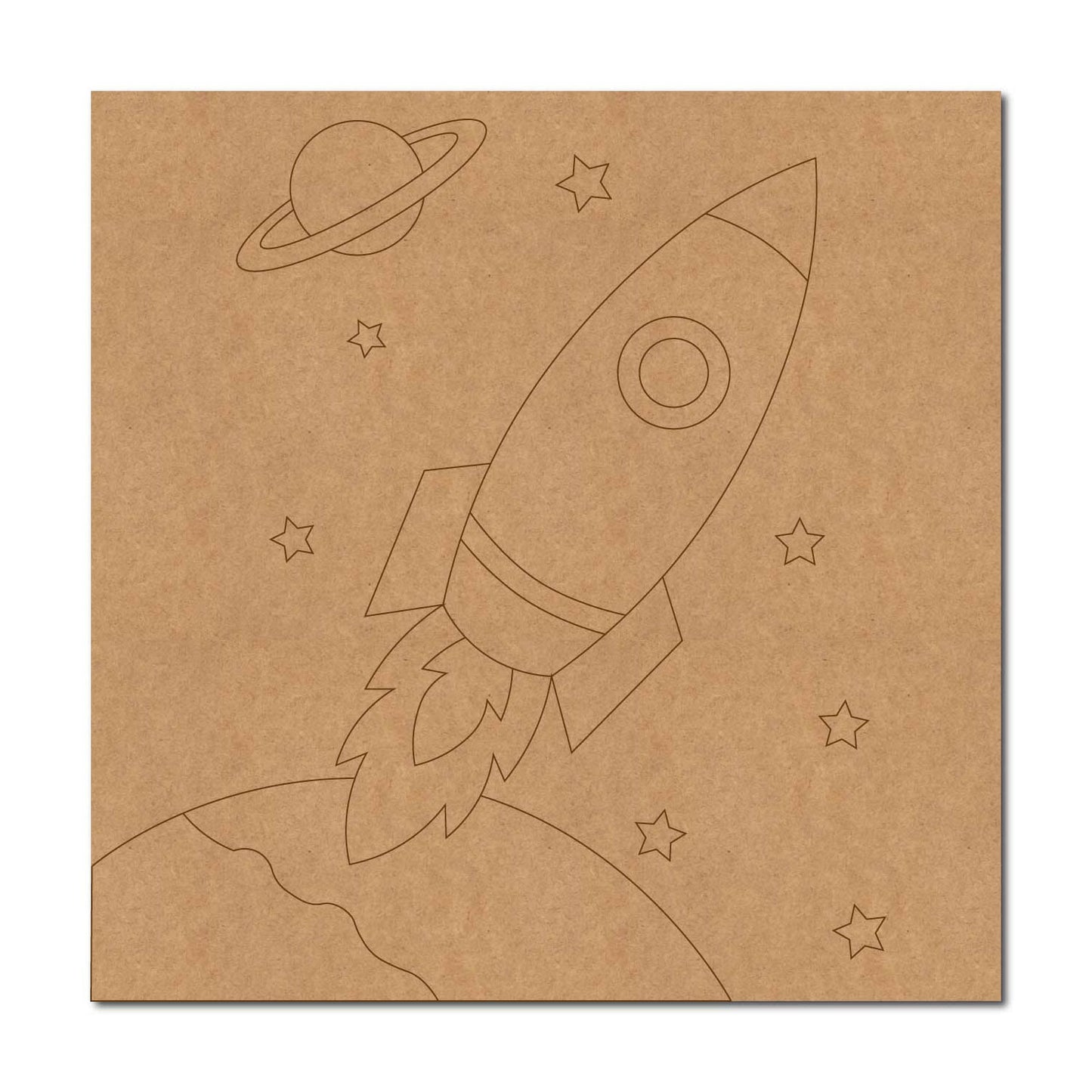 Space Theme Pre Marked Base MDF Design 1