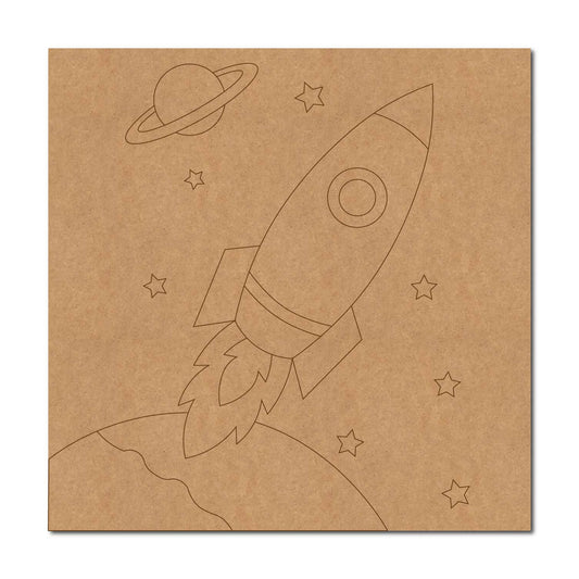 Space Theme Pre Marked Base MDF Design 1