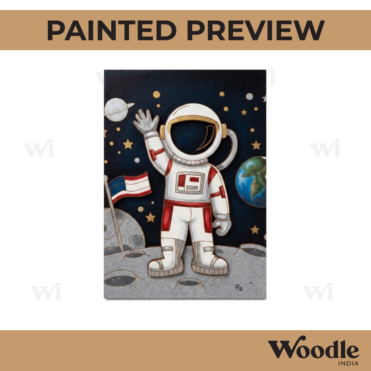Space Theme Pre Marked Base MDF Design 2