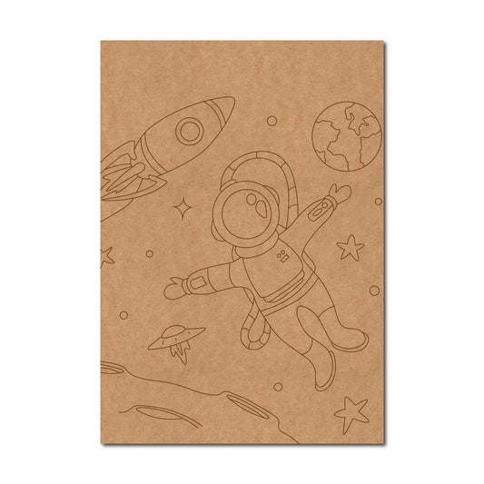 Space Theme Pre Marked Rectangle MDF Design 1