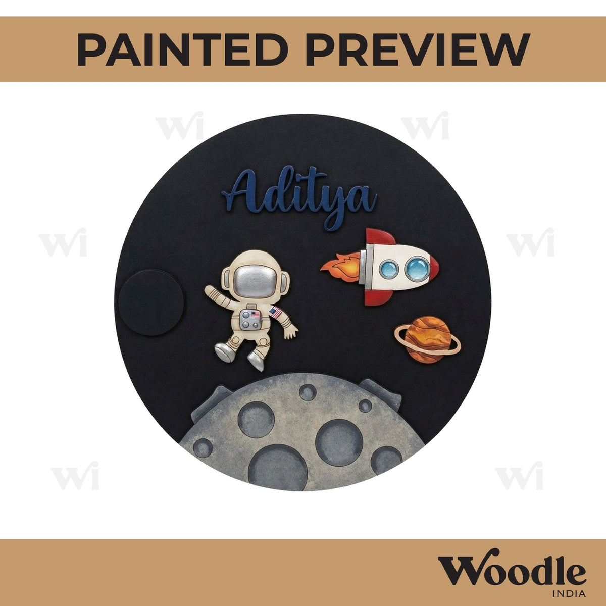 Space Nameplate MDF Design 2