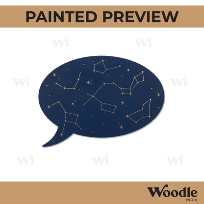Speech Thought Bubble Cutout MDF Design 1