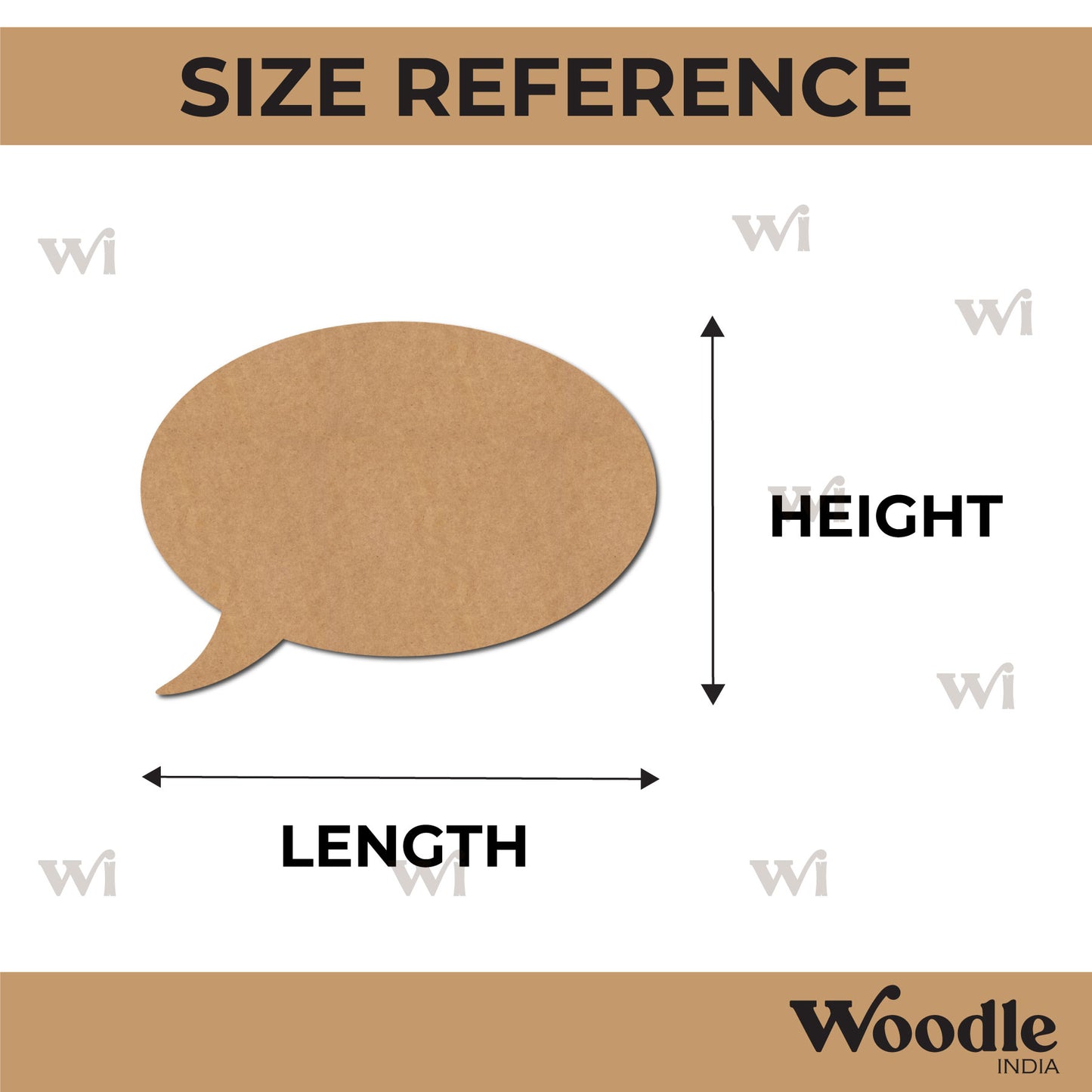 Speech Thought Bubble Cutout MDF Design 1