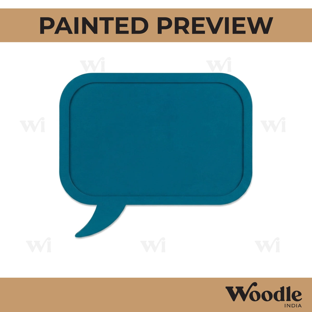 Speech Thought Bubble Two Layered Base MDF Design 1