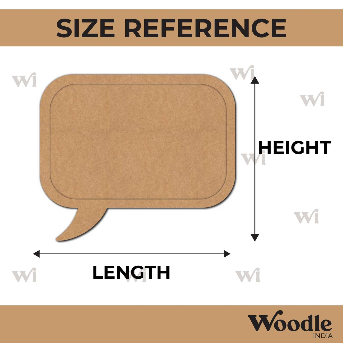 Speech Thought Bubble Two Layered Base MDF Design 1