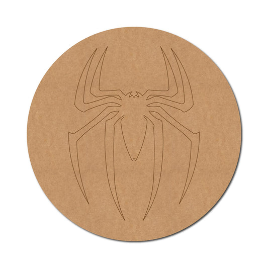 Spiderman Logo Marvel Avengers Pre Marked Round MDF Design 1