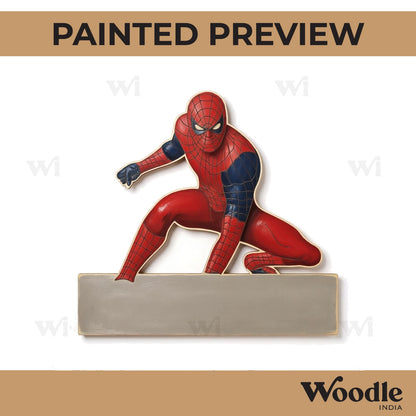 Spiderman Nameplate Pre Marked MDF Design 1