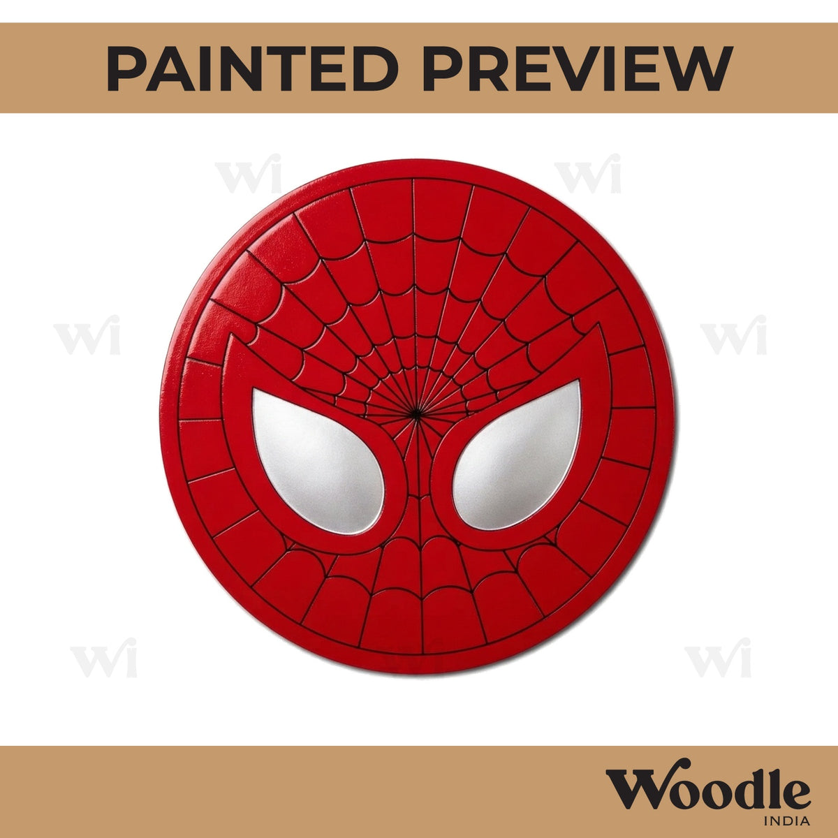 Spiderman Pre Marked Round MDF Design 1