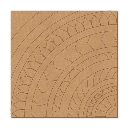Split Mandala Pre Marked Square MDF Design 1