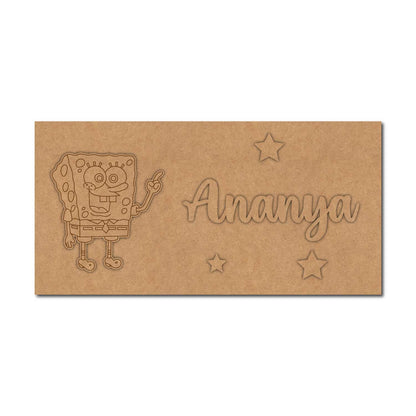 Spongebob Kids Nameplate MDF Design 1