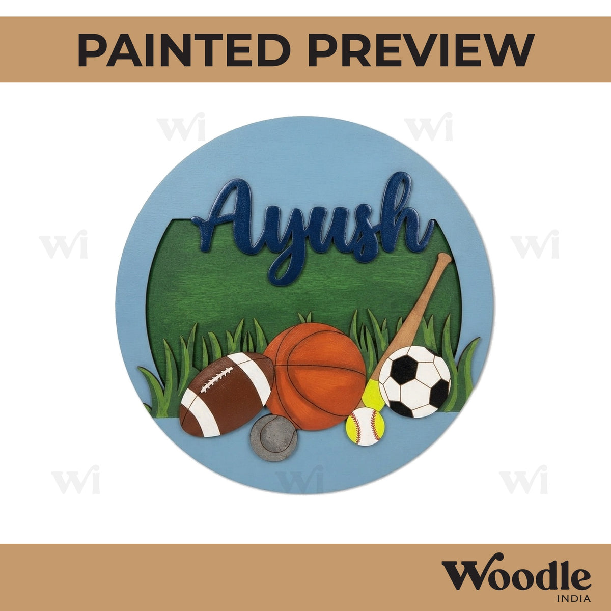 Sports Nameplate MDF Design 1