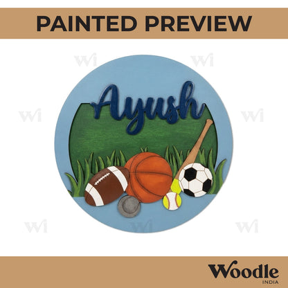 Sports Nameplate MDF Design 1