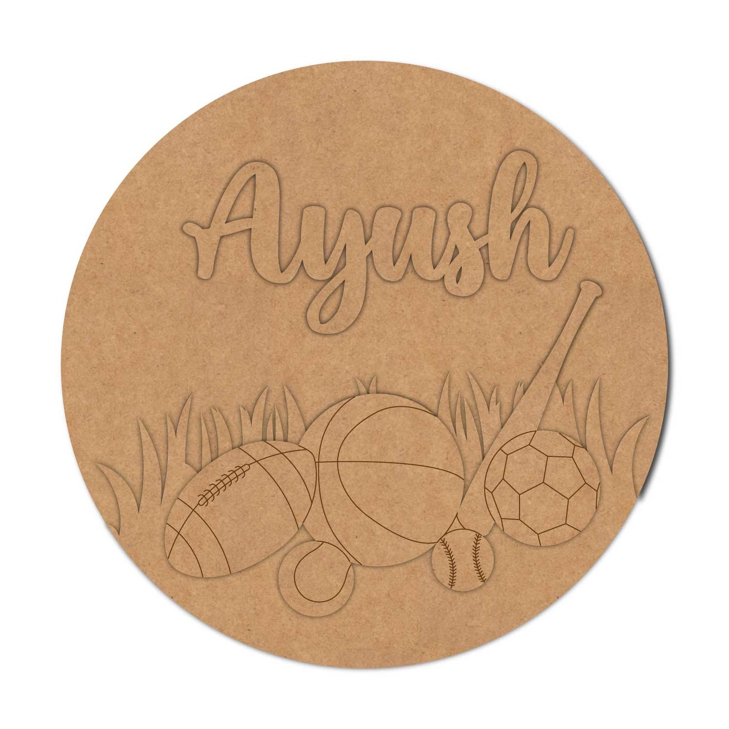 Sports Nameplate MDF Design 1