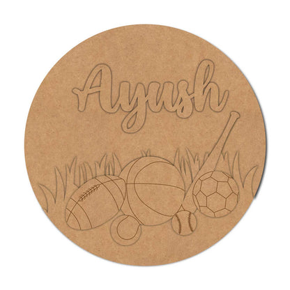 Sports Nameplate MDF Design 1