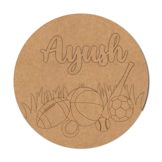 Sports Nameplate MDF Design 1