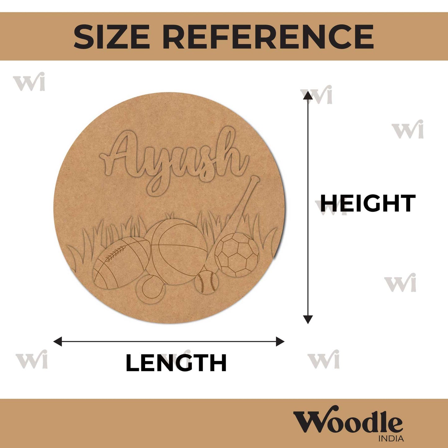 Sports Nameplate MDF Design 1