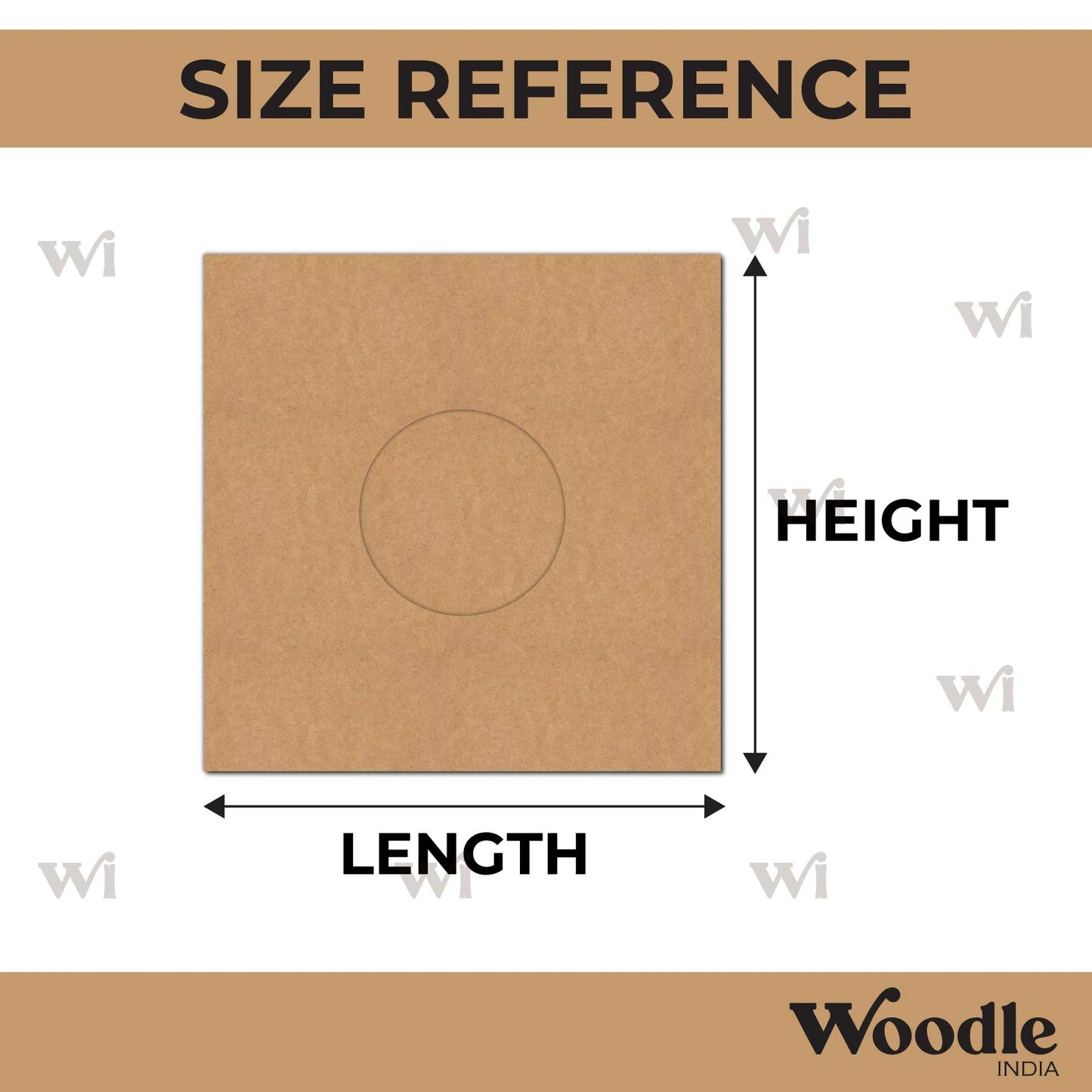 Square Diya Tealight Holder MDF Design 1