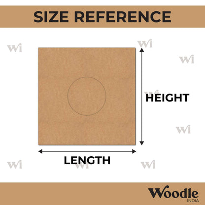 Square Diya Tealight Holder MDF Design 1