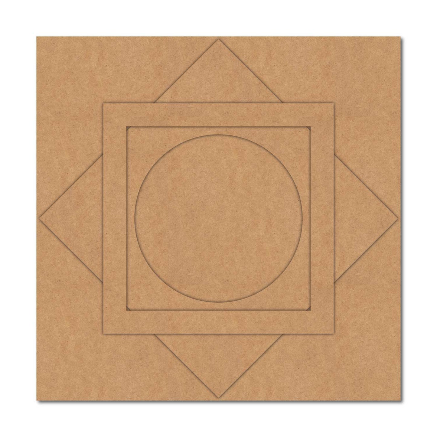 Square Diya Tealight Holder MDF Design 2