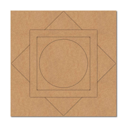 Square Diya Tealight Holder MDF Design 2