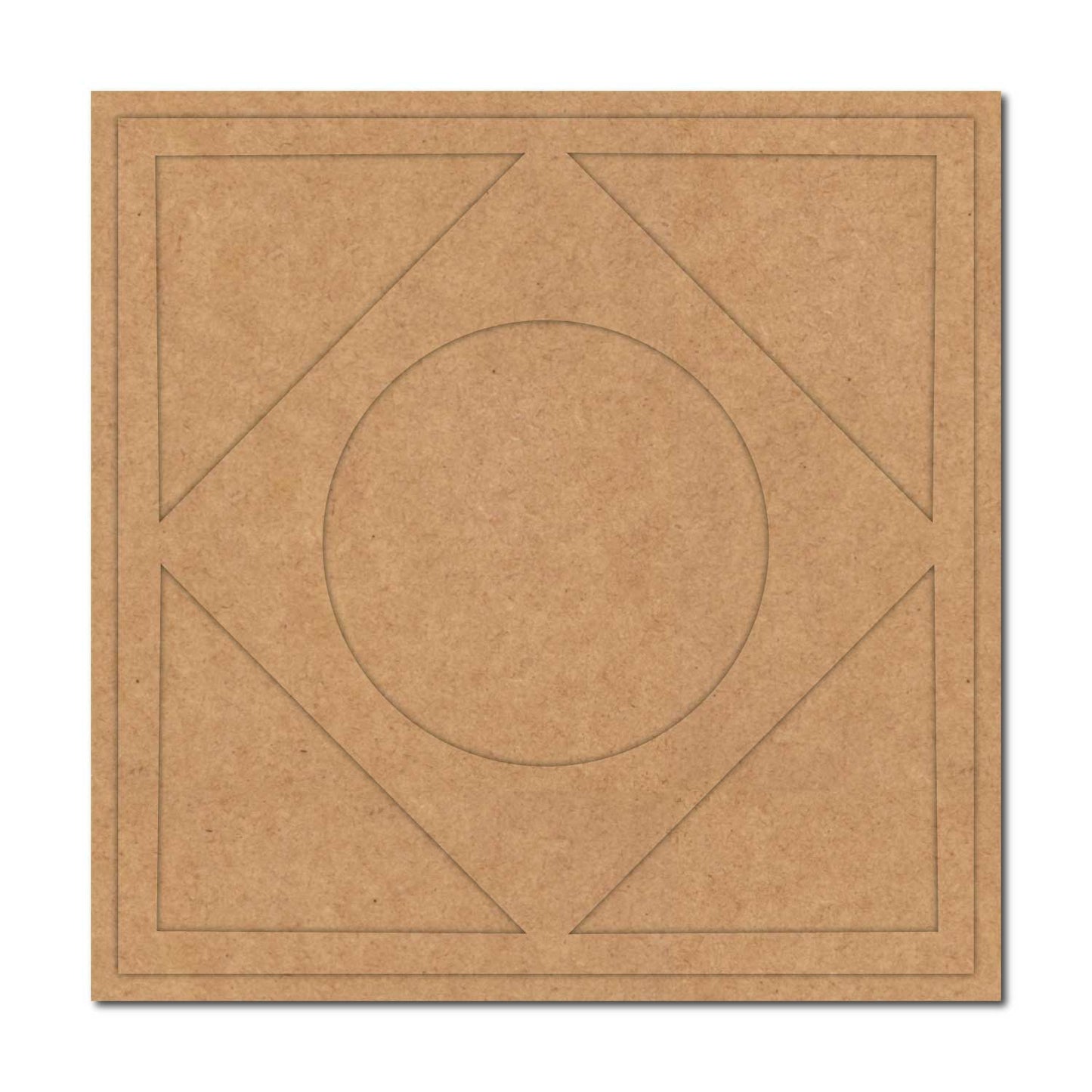 Square Diya Tealight Holder MDF Design 3