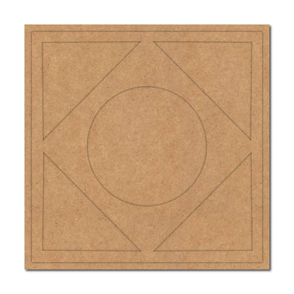 Square Diya Tealight Holder MDF Design 3