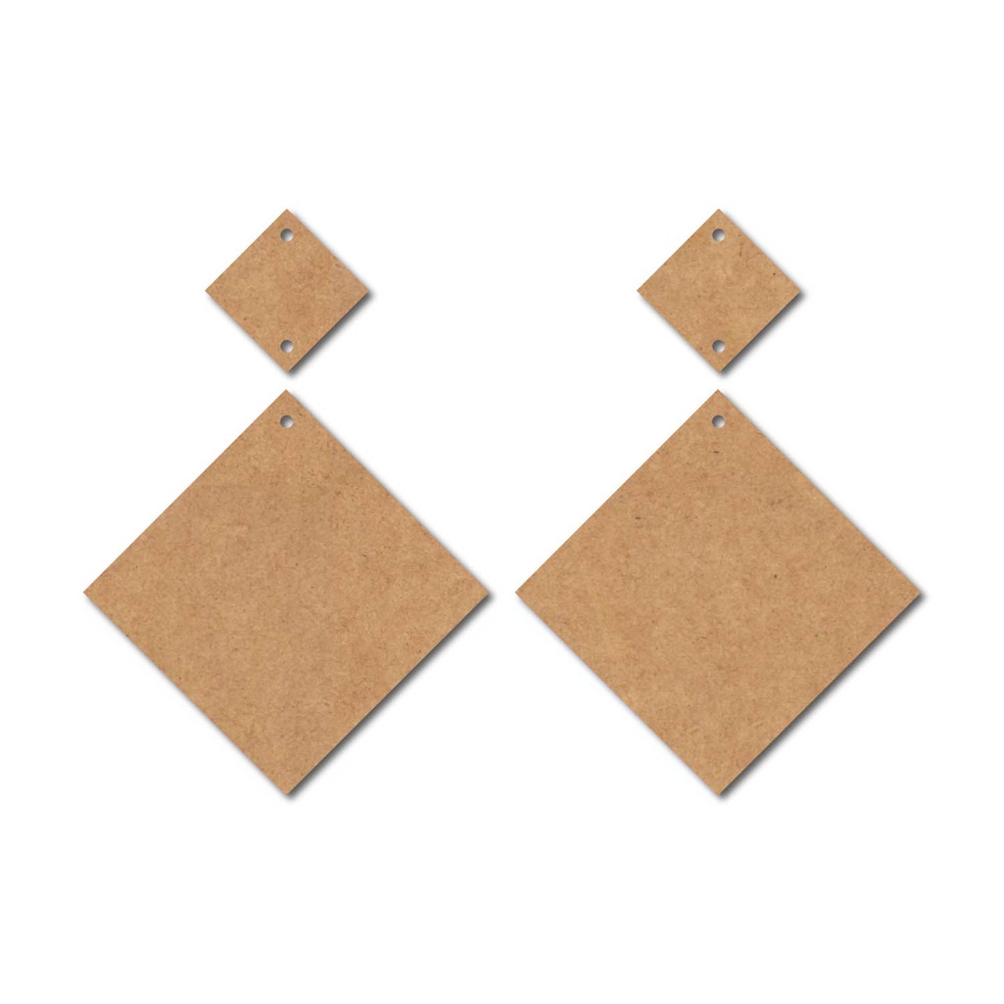 Square Earrings MDF Design 1