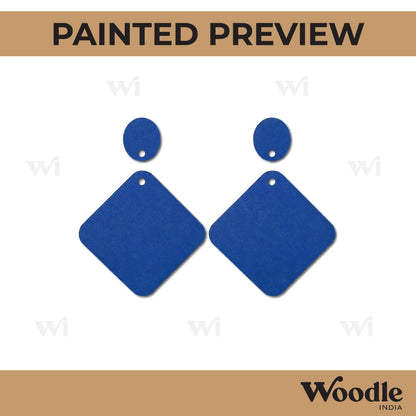 Square Earrings MDF Design 2