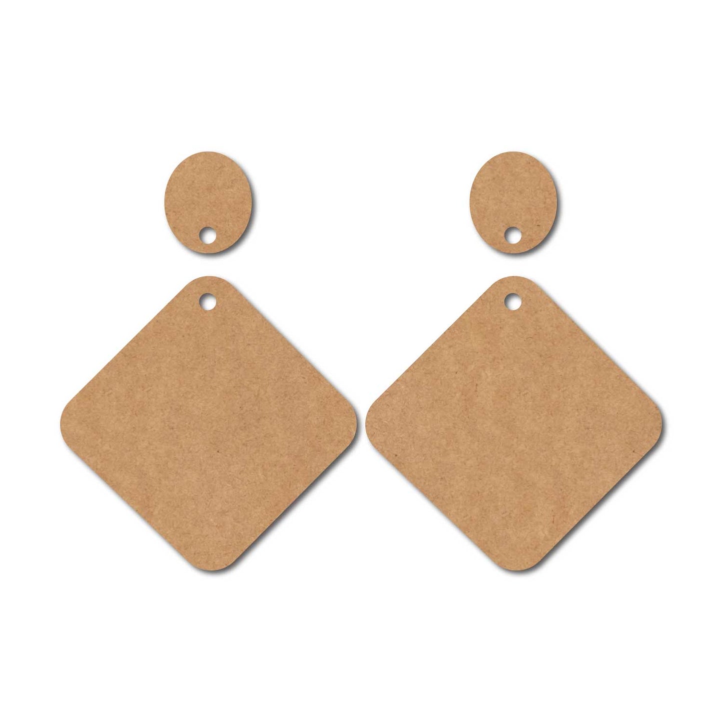 Square Earrings MDF Design 2