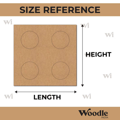 Square Multiple Diya Tealight Holder MDF Design 1