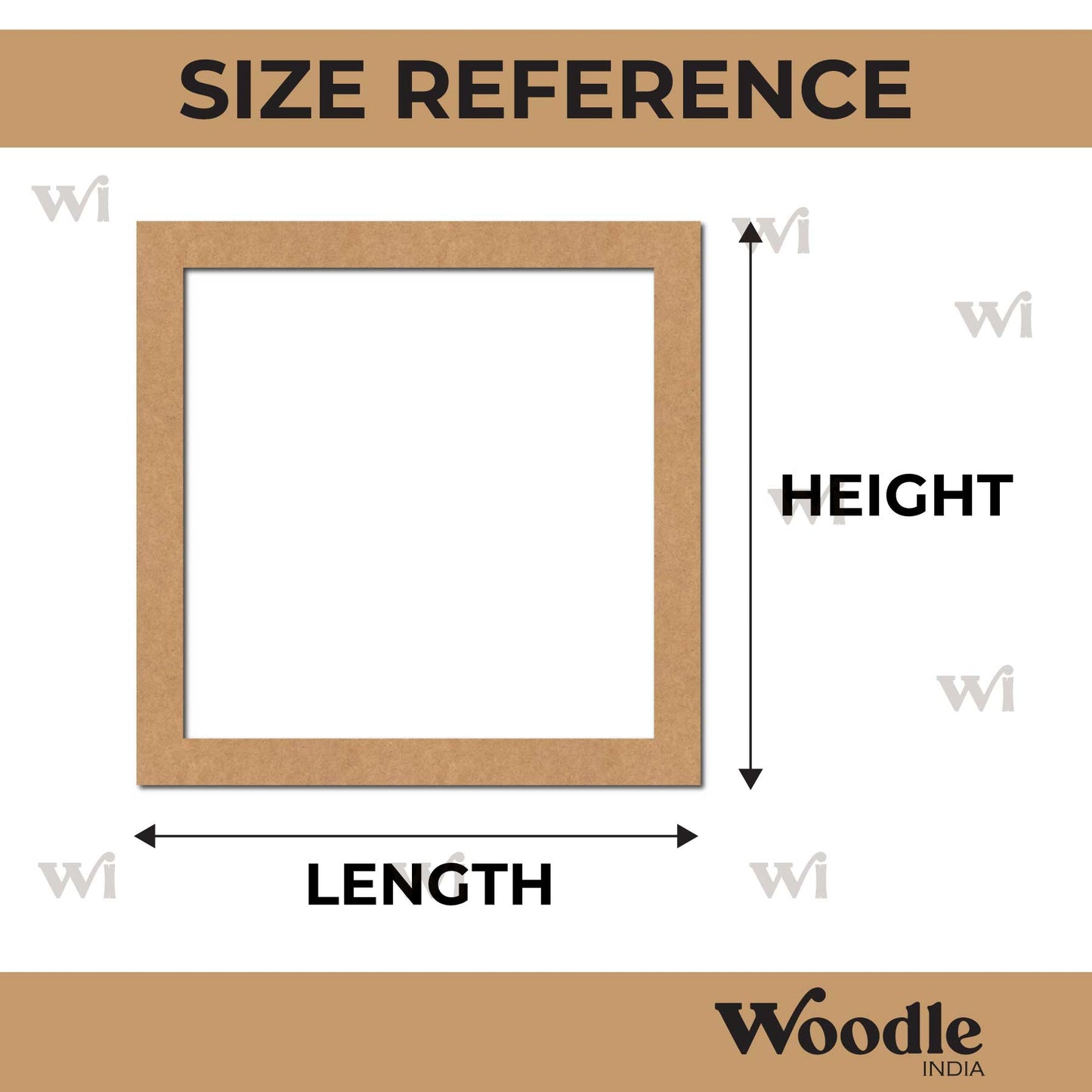 Square Ring Cutout MDF Design 1