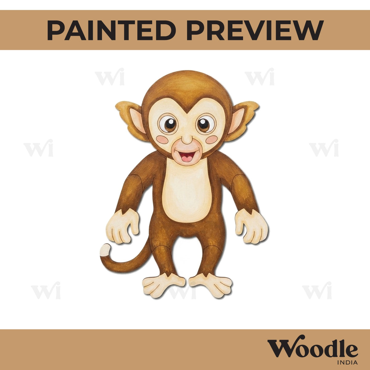 Squirrel Monkey Pre Marked MDF Design 2