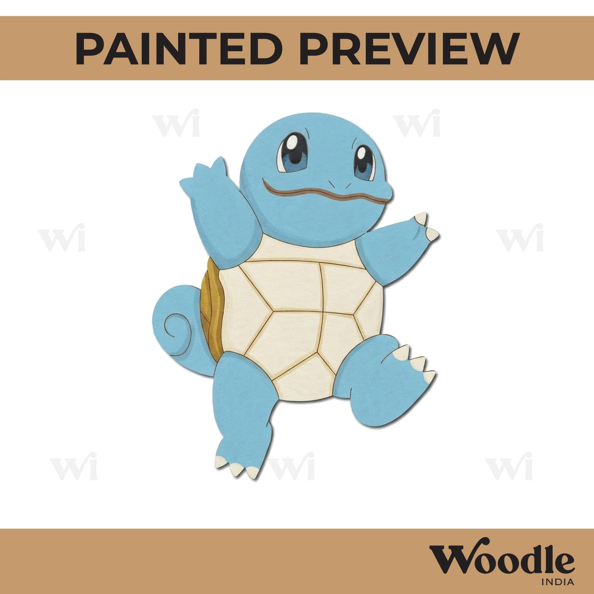 Squirtle Pokemon Pre Marked MDF Design 1
