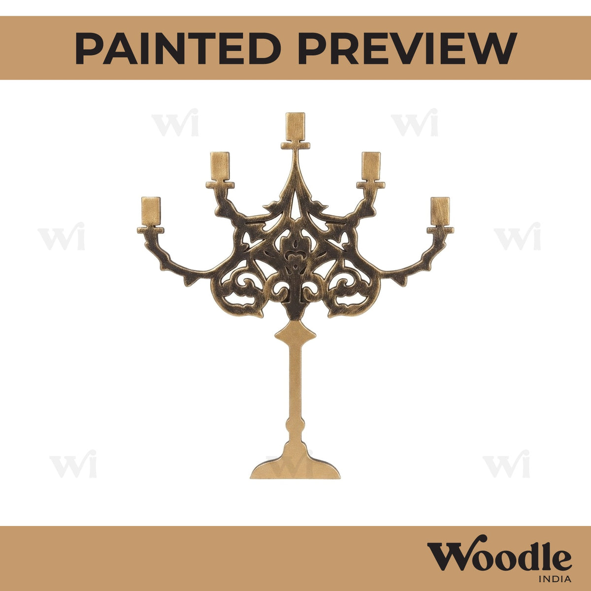 Standing Chandelier Cutout MDF Design 1