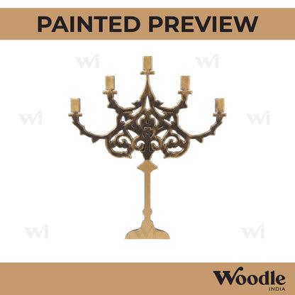 Standing Chandelier Cutout MDF Design 1