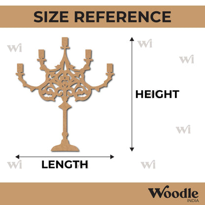 Standing Chandelier Cutout MDF Design 1