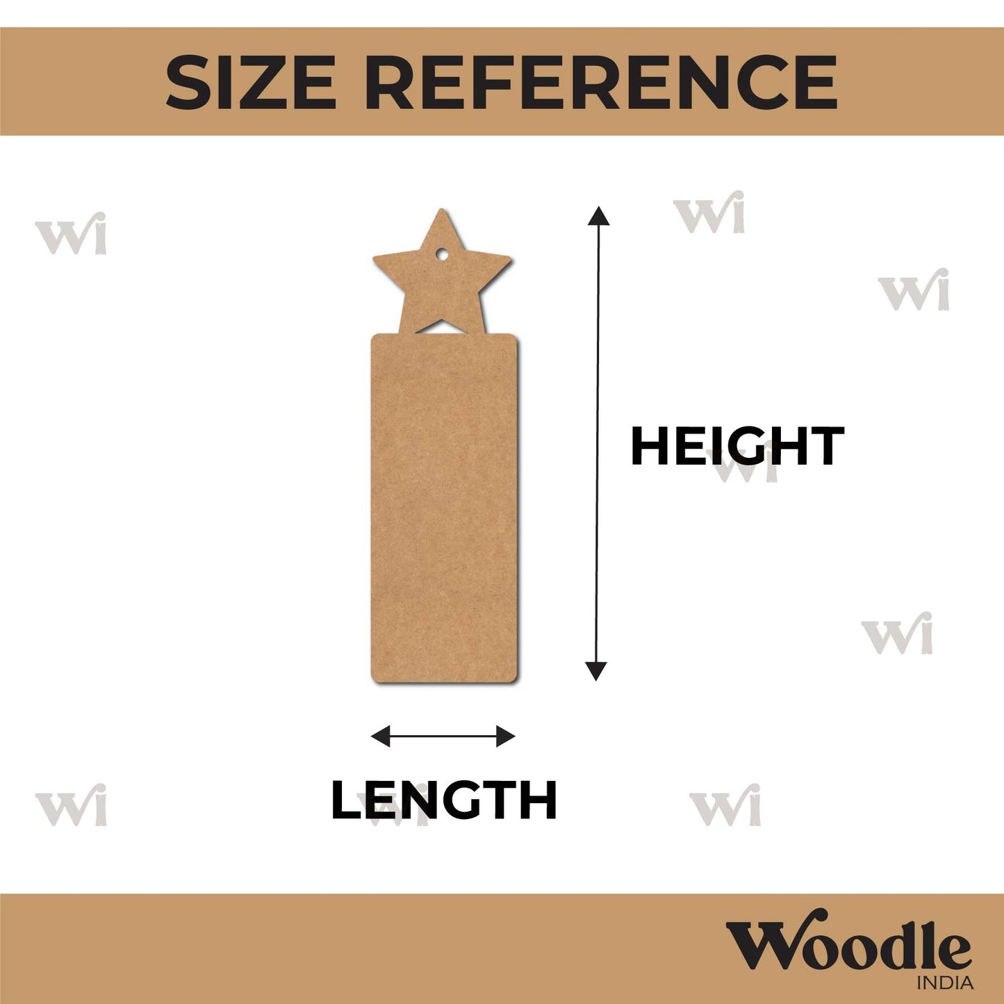 Star Bookmark MDF Design 1