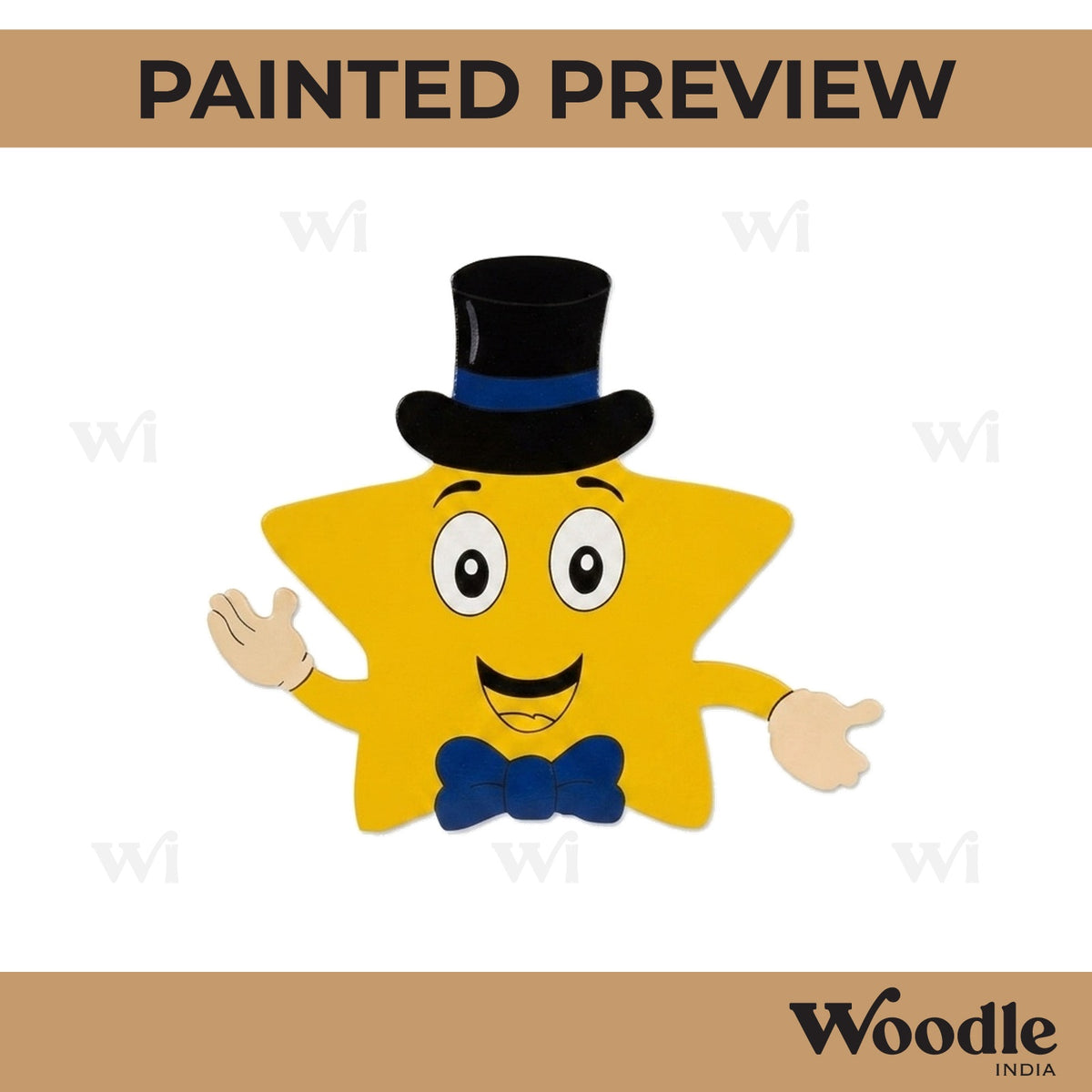 Star Cartoon Pre Marked MDF Design 1