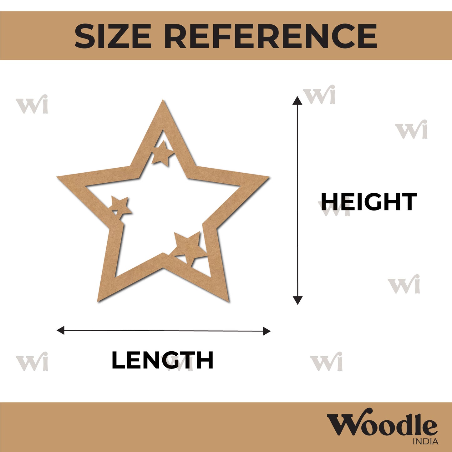 Star Cutout MDF Design 11