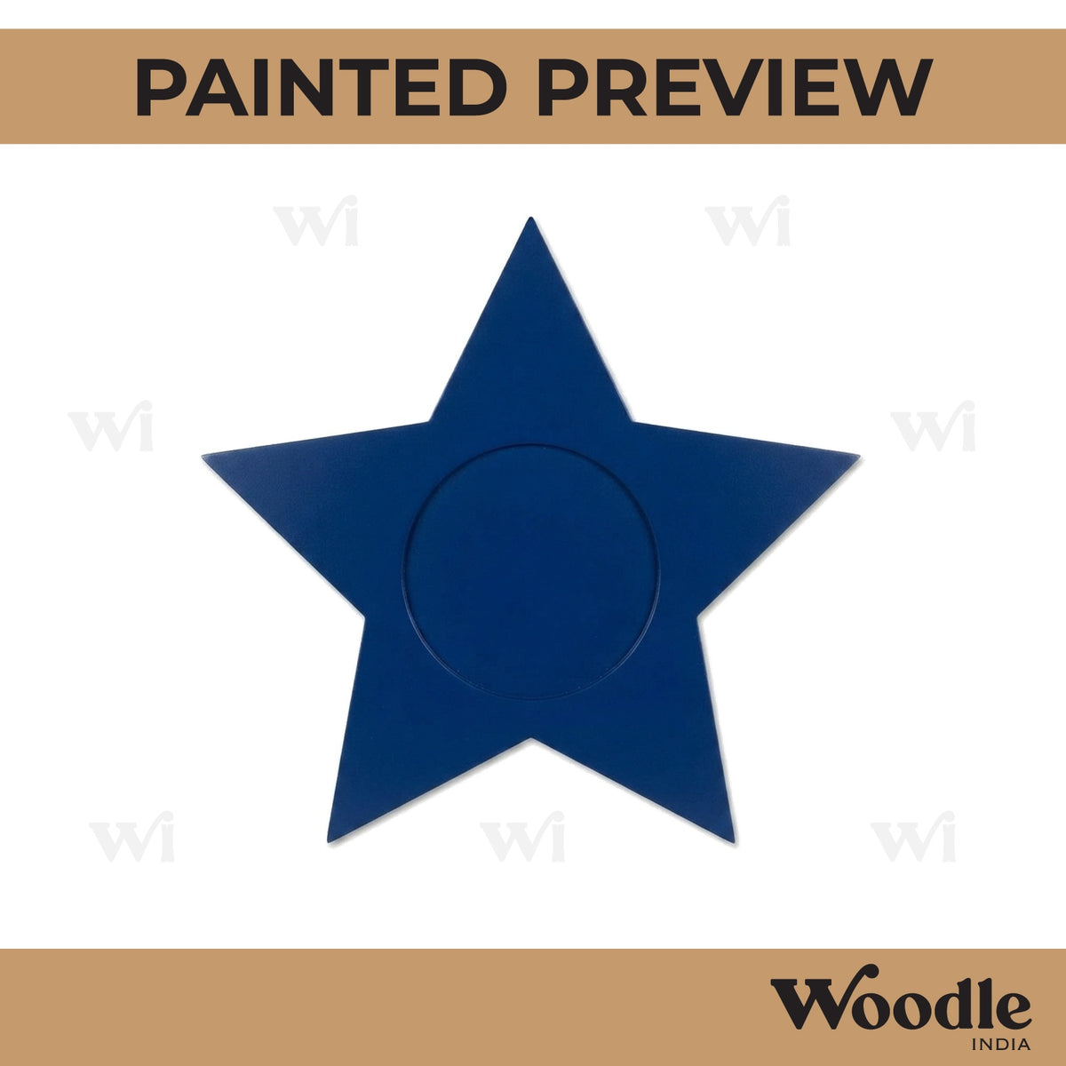 Star Diya Tealight Holder MDF Design 1