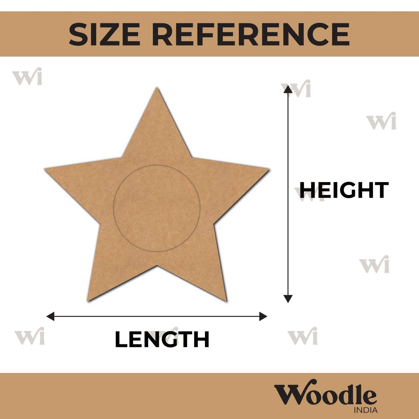 Star Diya Tealight Holder MDF Design 1