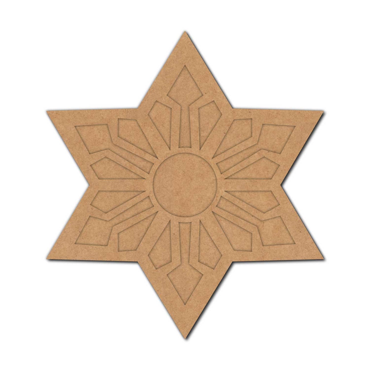 Star Diya Tealight Holder MDF Design 2